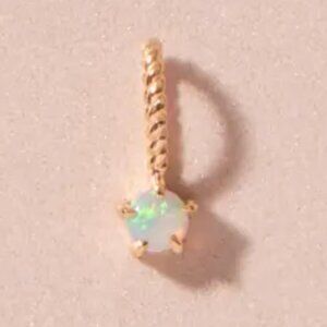 Catbird Little Star Birthstone Charm - Opal